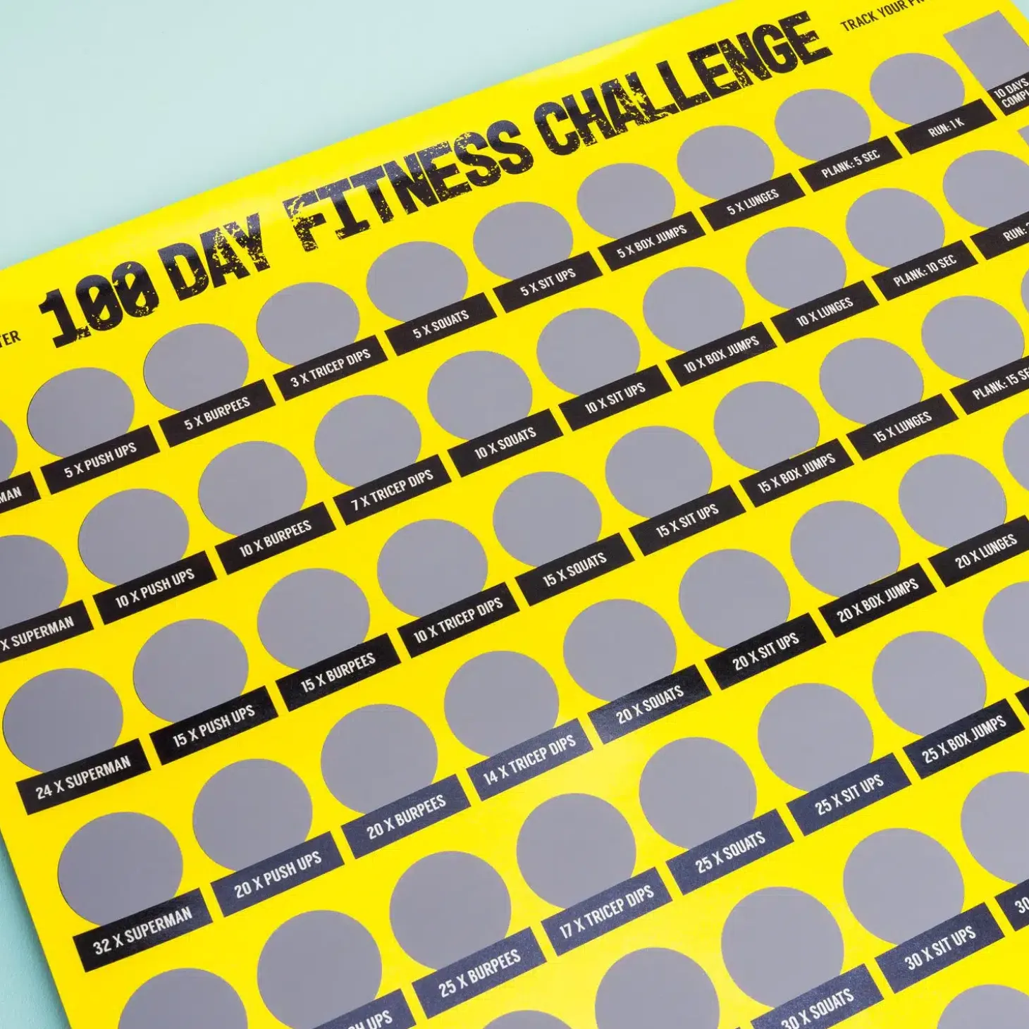 100 Day Fitness Challenge krasposter