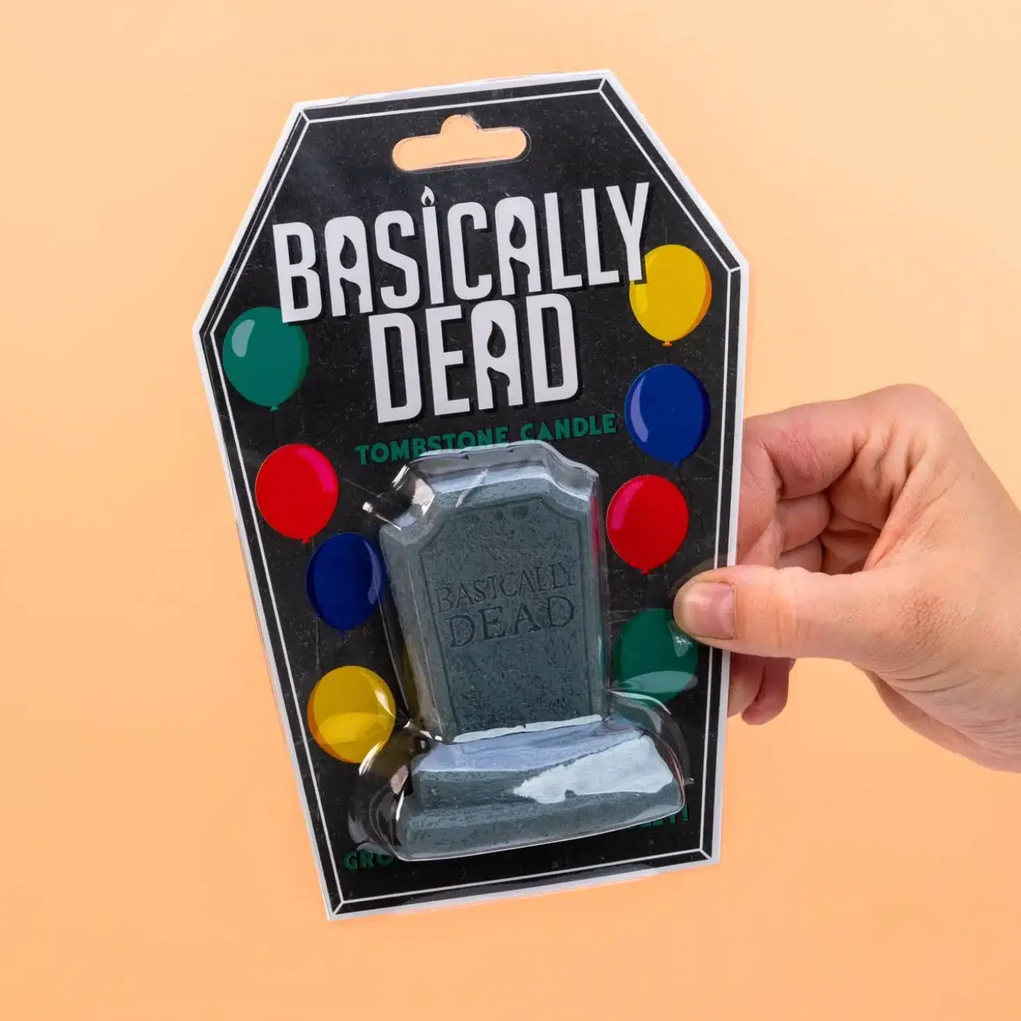 Basically Dead grafsteen verjaardagskaars