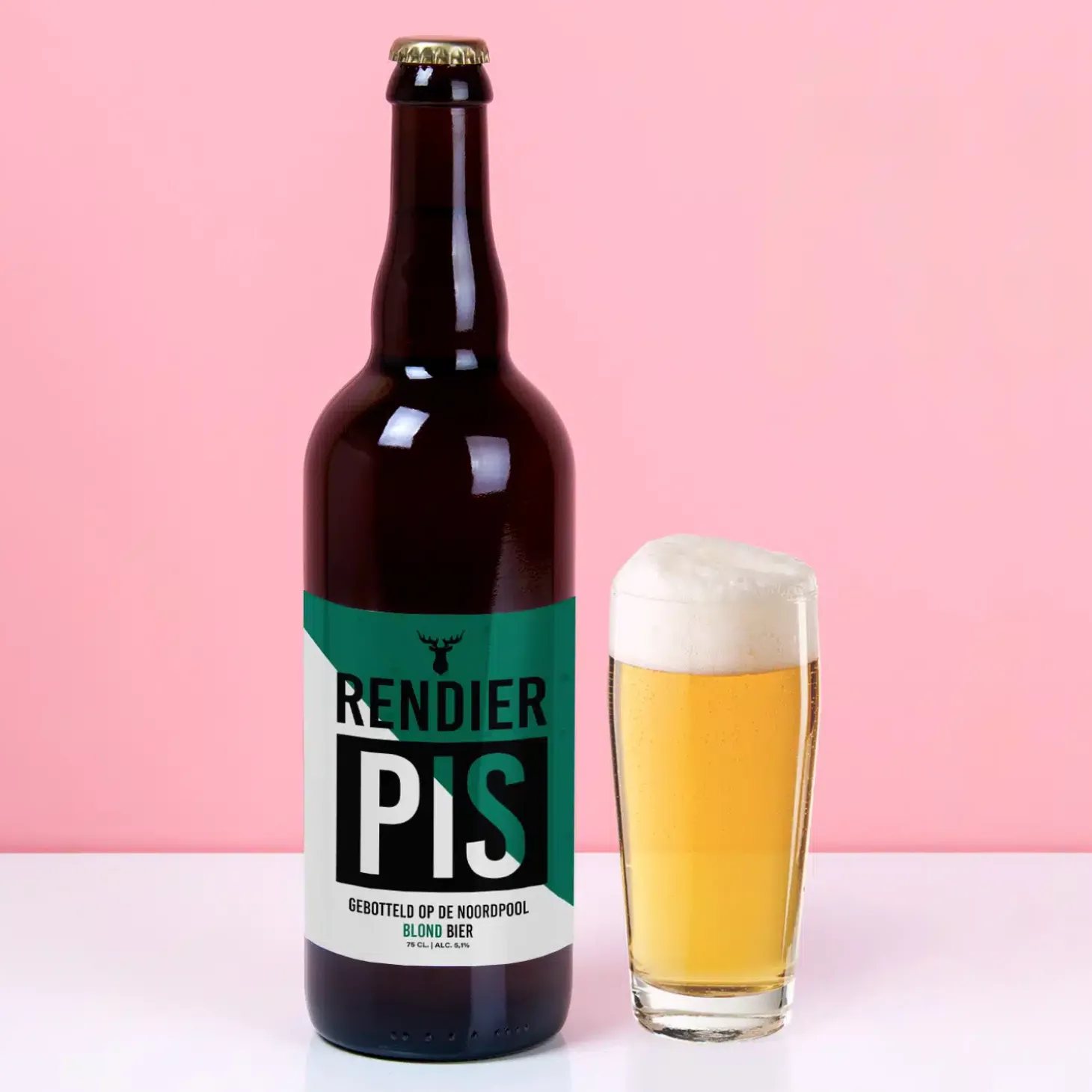 Bierfles Rendier pis (750 ml)
