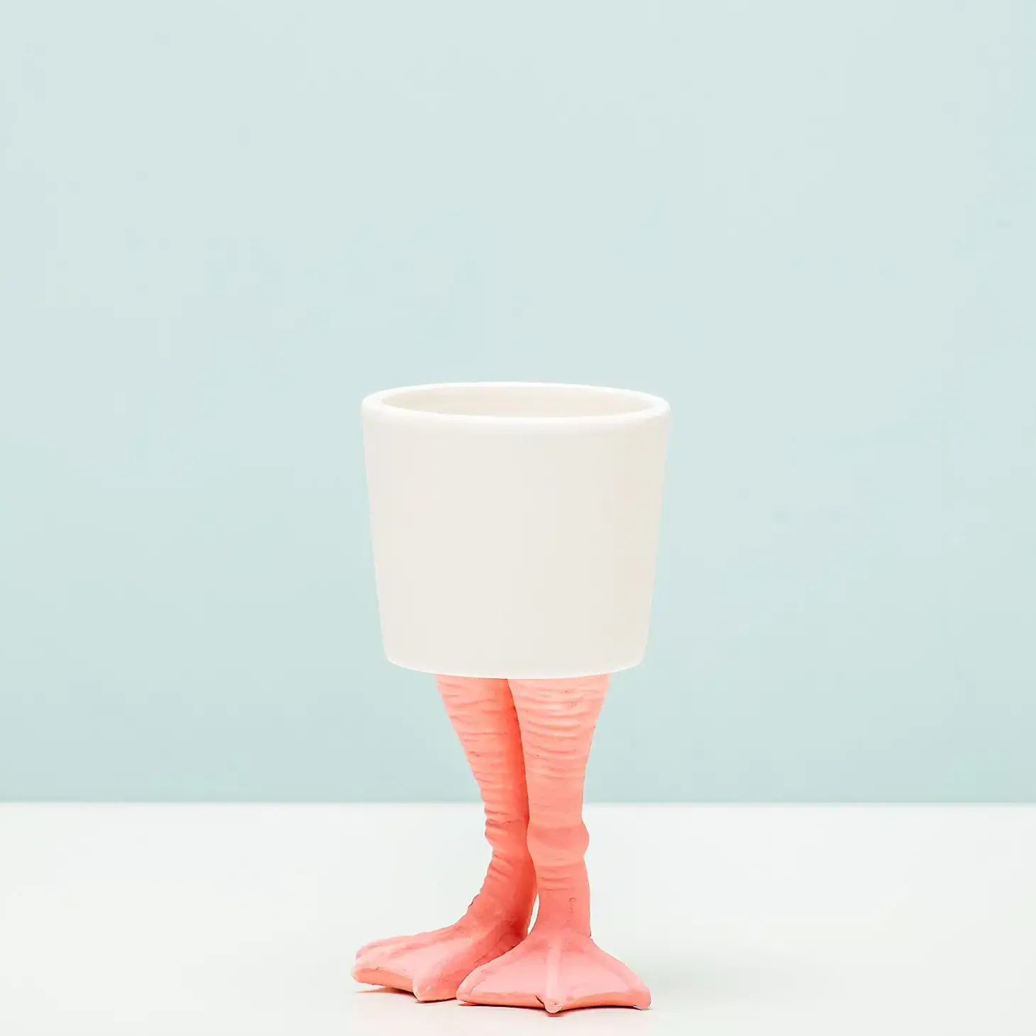 Bloempot met flamingopoten