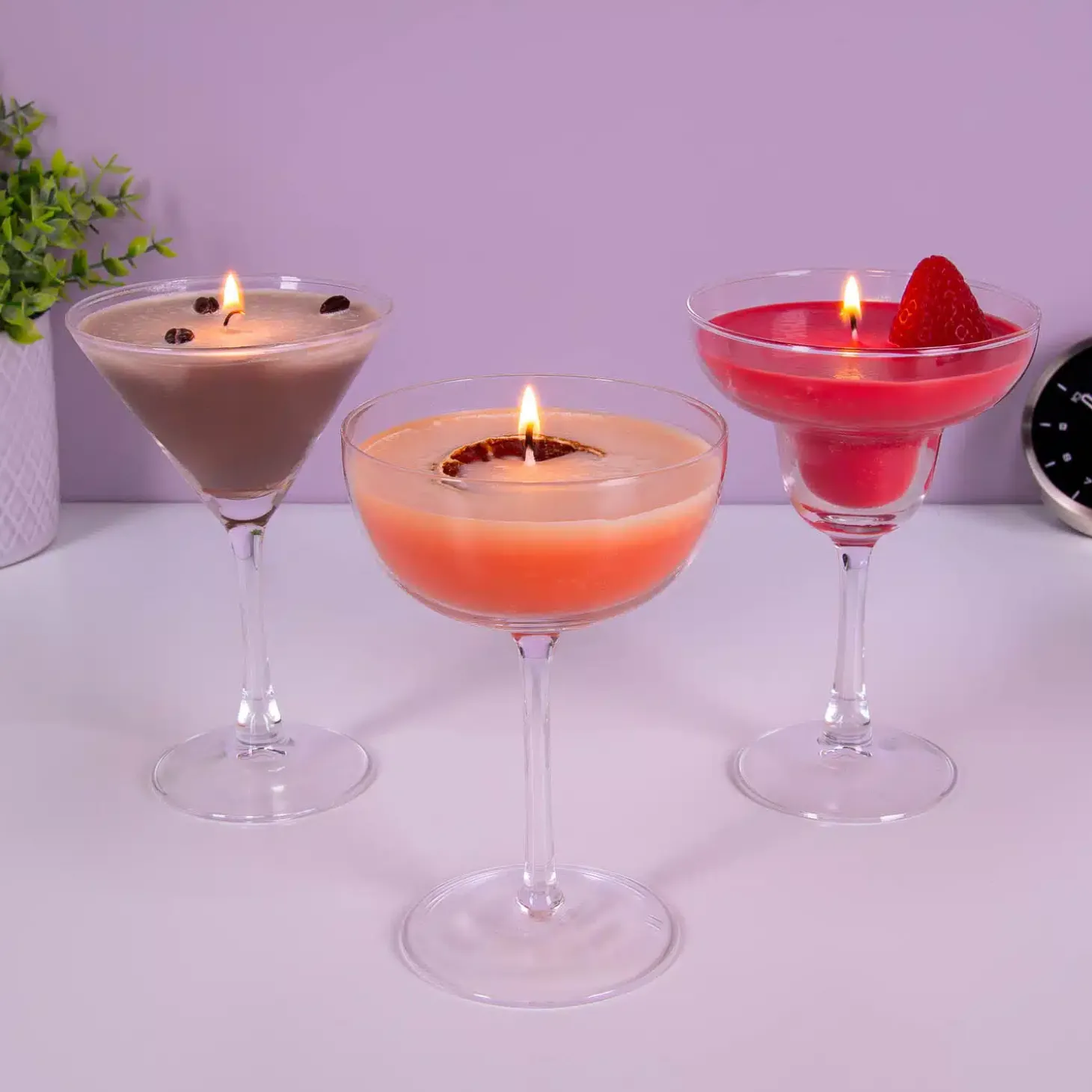 Cocktailkaarsen (set van 3)