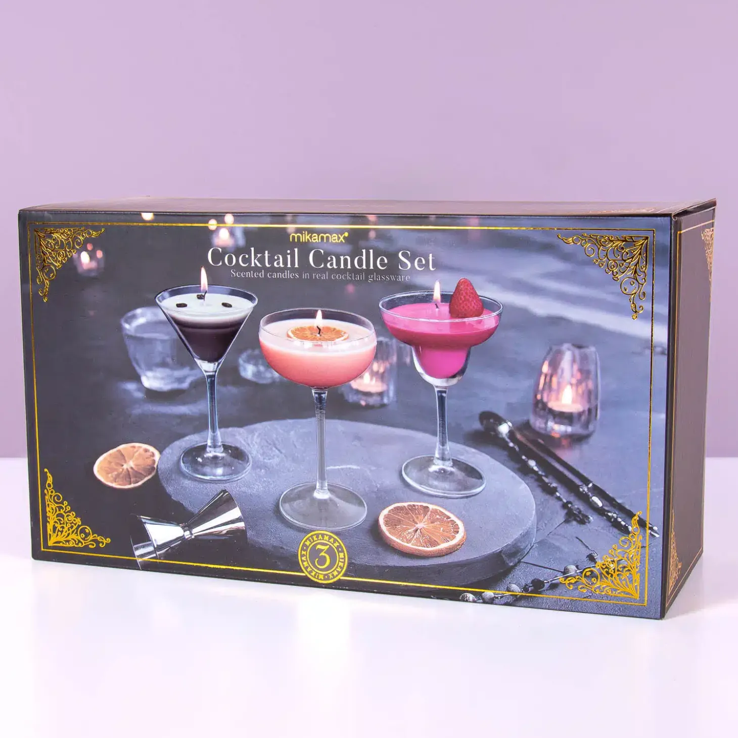 Cocktailkaarsen (set van 3)