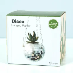 Discobal bloempot met standaard en ketting