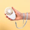 Draagbare mini ventilator met ledverlichting