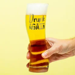 Drunk Again scheef bierglas