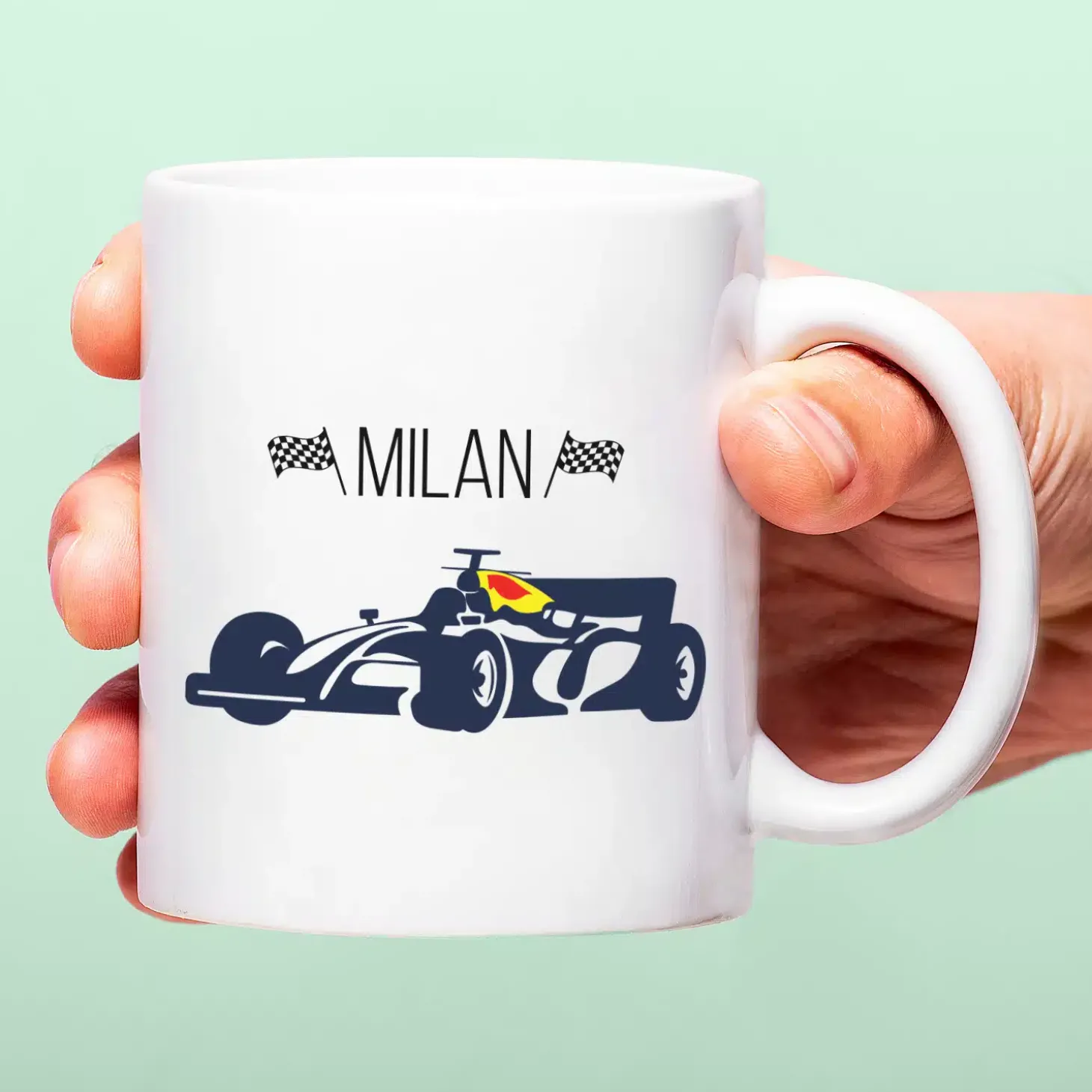 Gepersonaliseerde Formule 1 mok met naam