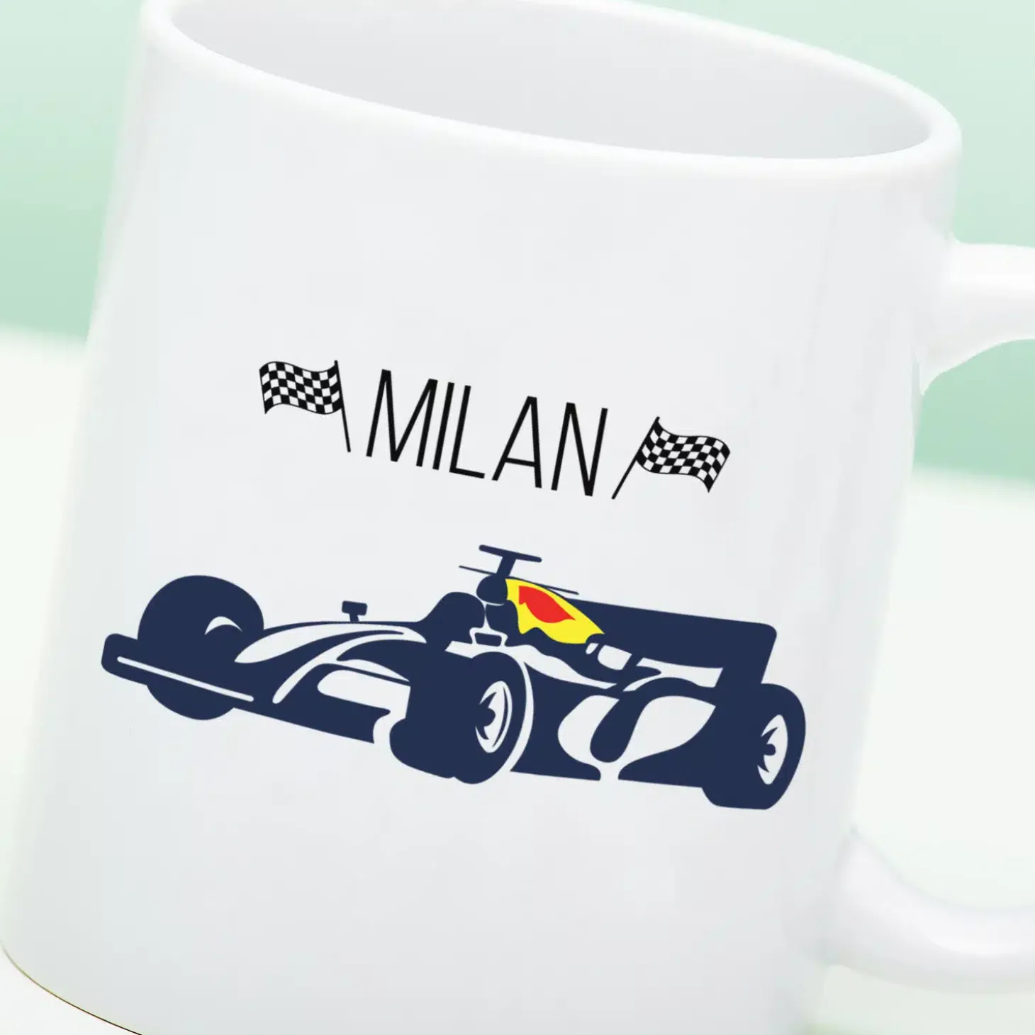 Gepersonaliseerde Formule 1 mok met naam