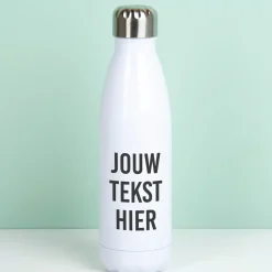 Gepersonaliseerde thermosfles met eigen tekst