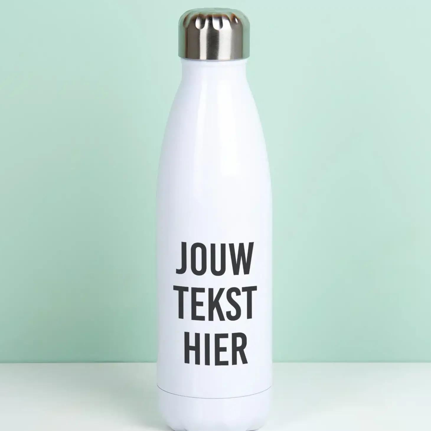 Gepersonaliseerde thermosfles met eigen tekst