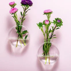 Glazen muurvaasjes (set van 2)