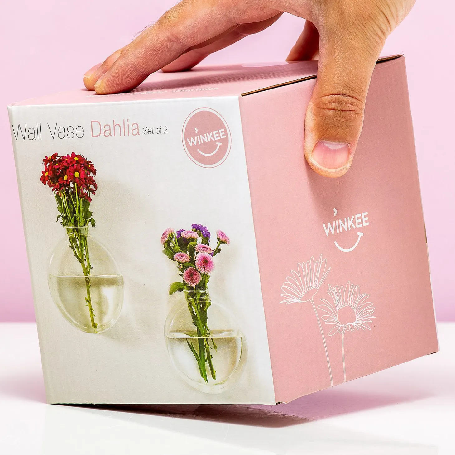 Glazen muurvaasjes (set van 2)