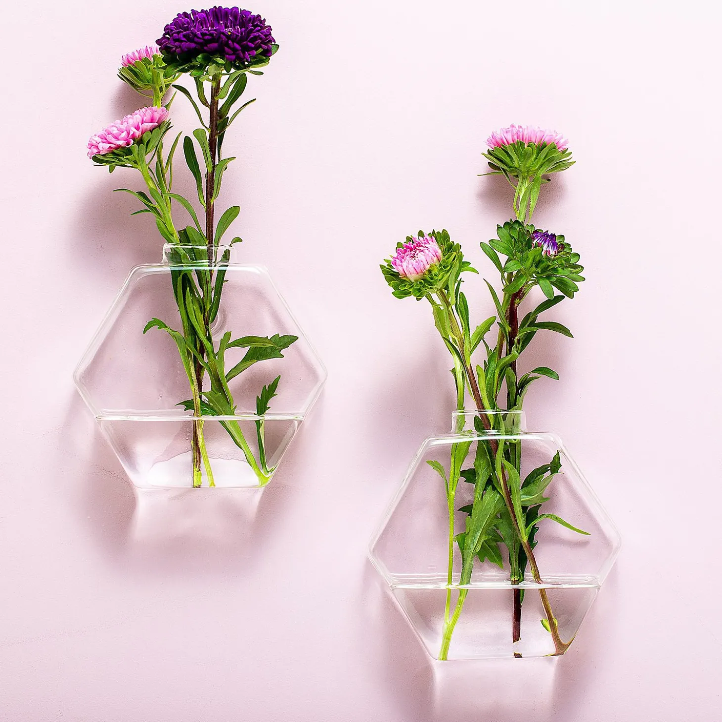 Glazen muurvaasjes (set van 2)