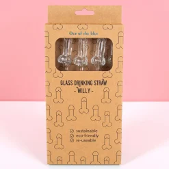 Glazen piemelrietjes (set van 4)