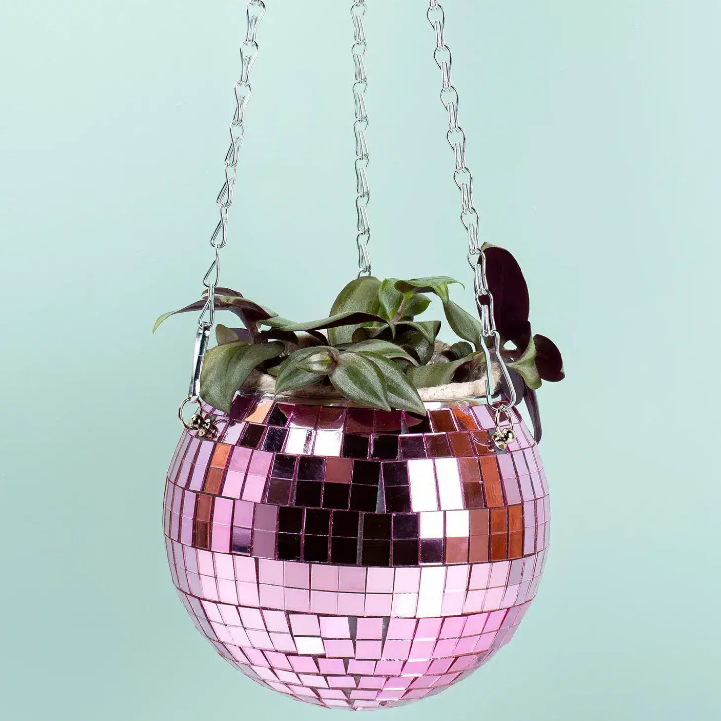 Hangende discobal bloempot