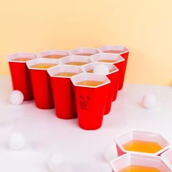 Hexagon beer pong spel (set van 37)