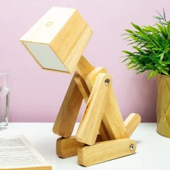 Houten tafellamp
