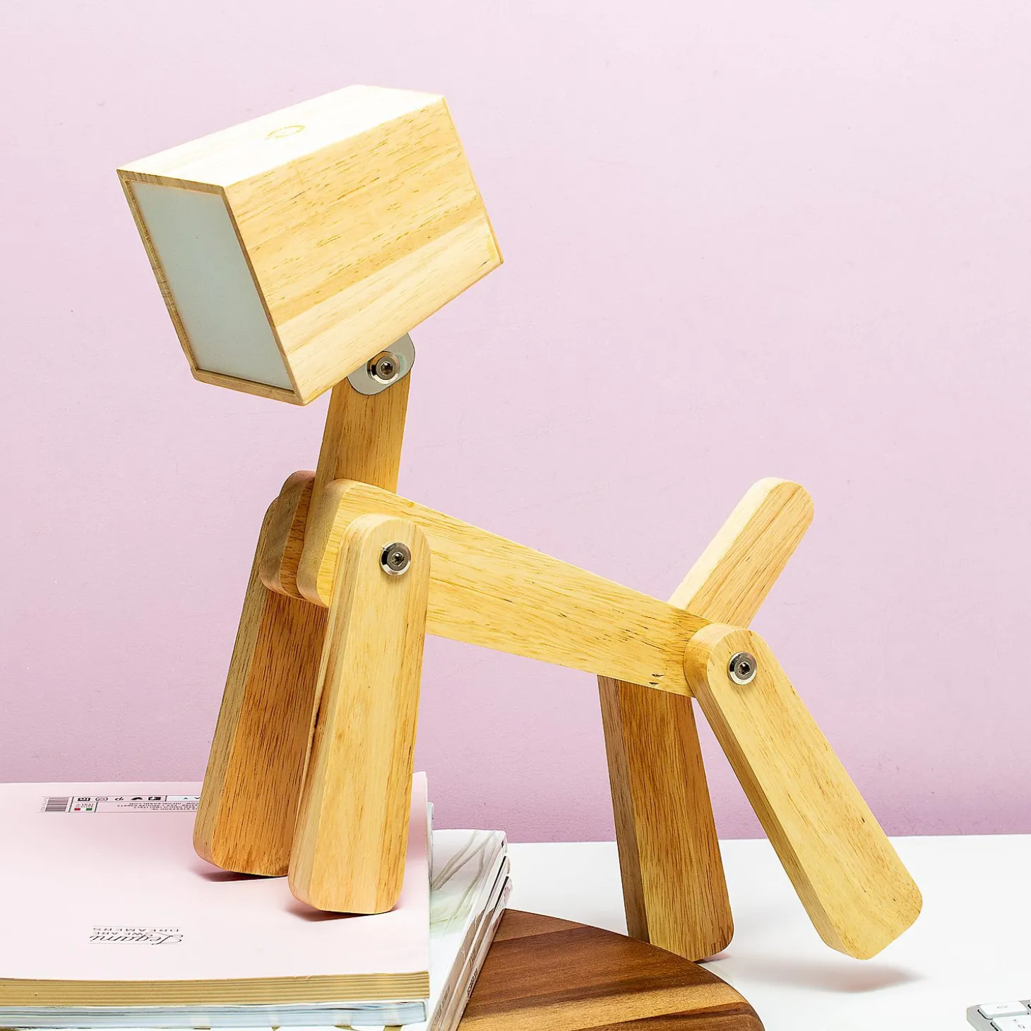 Houten tafellamp