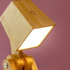 Houten tafellamp
