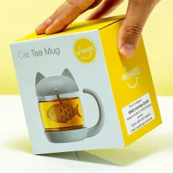 Kat theekop met infuser