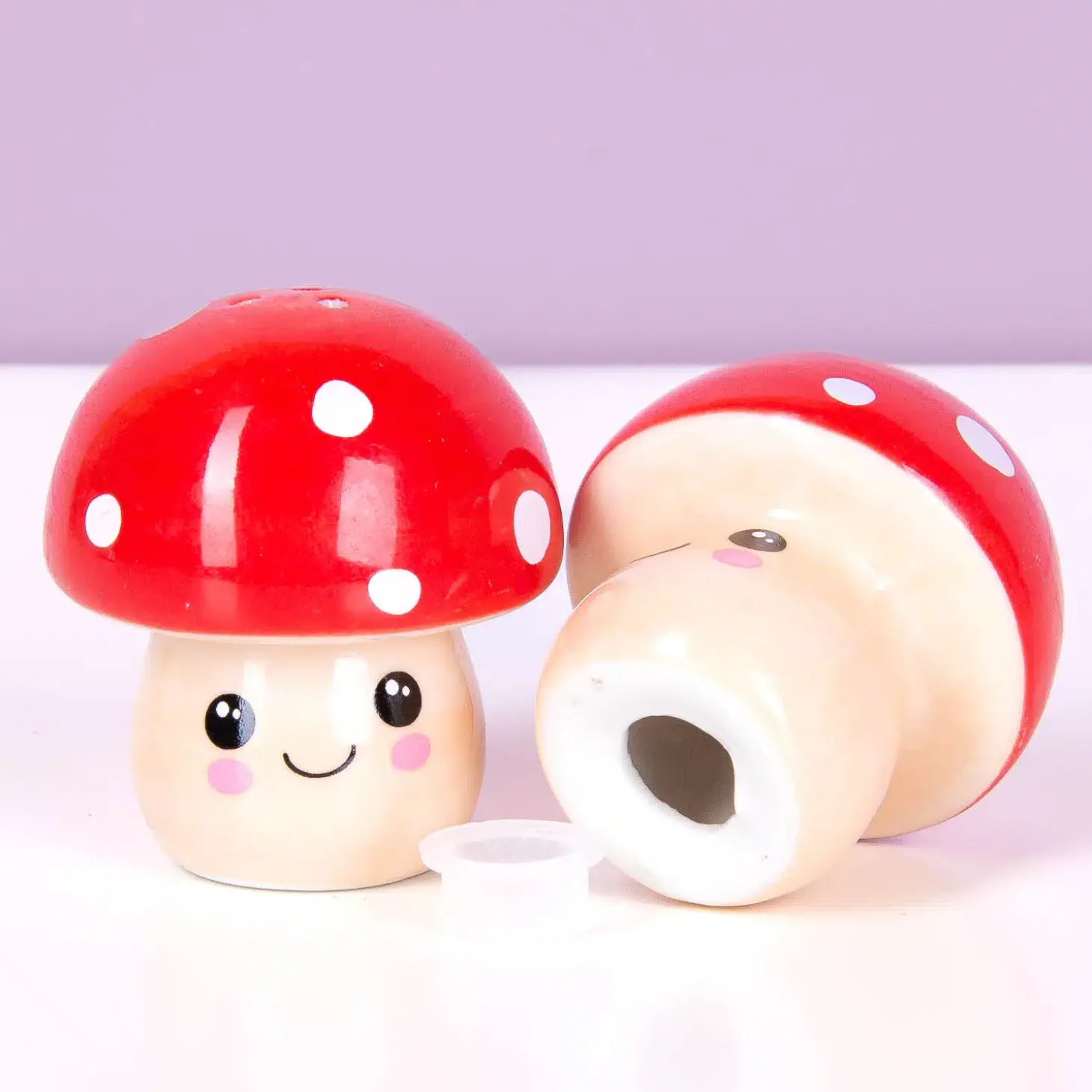 Kawaii paddenstoelen peper- en zoutstel