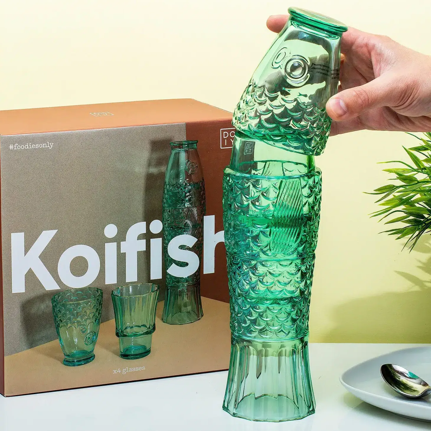 Koi glazen (set van 4)