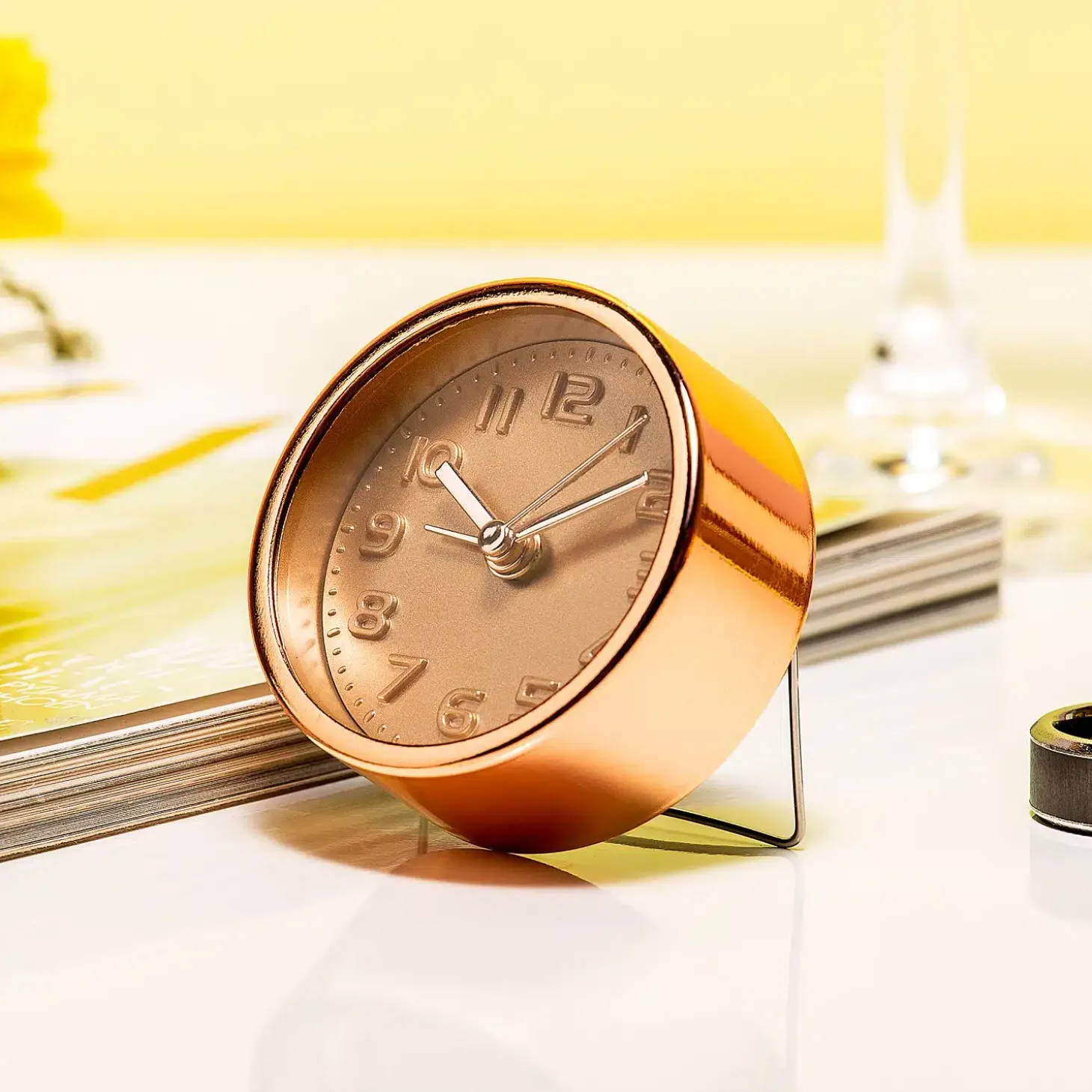Koperen of Gouden Mini Wekker
