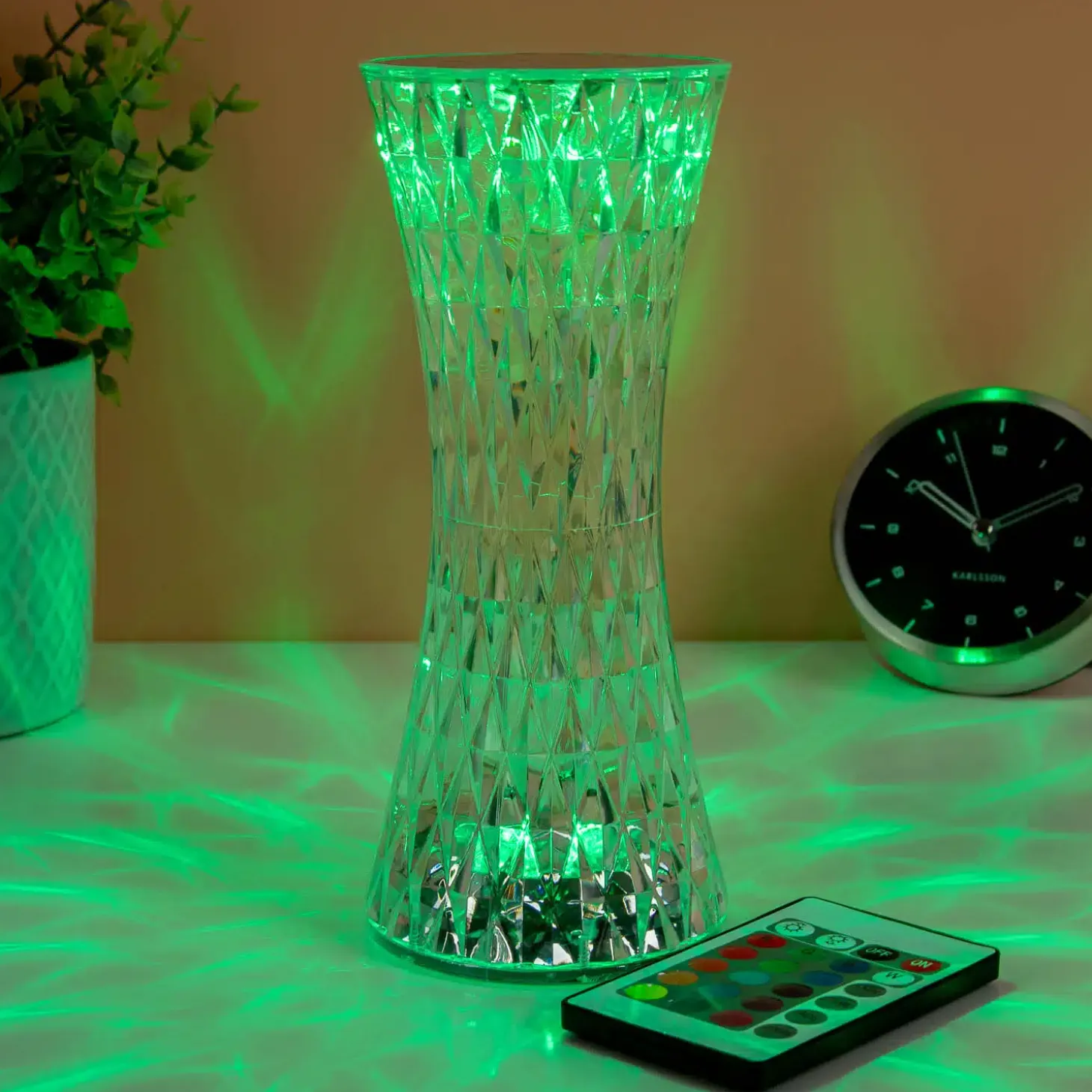 Kristallook ledlamp met gekleurde verlichting