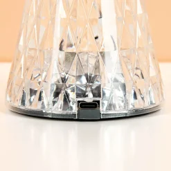 Kristallook ledlamp met gekleurde verlichting
