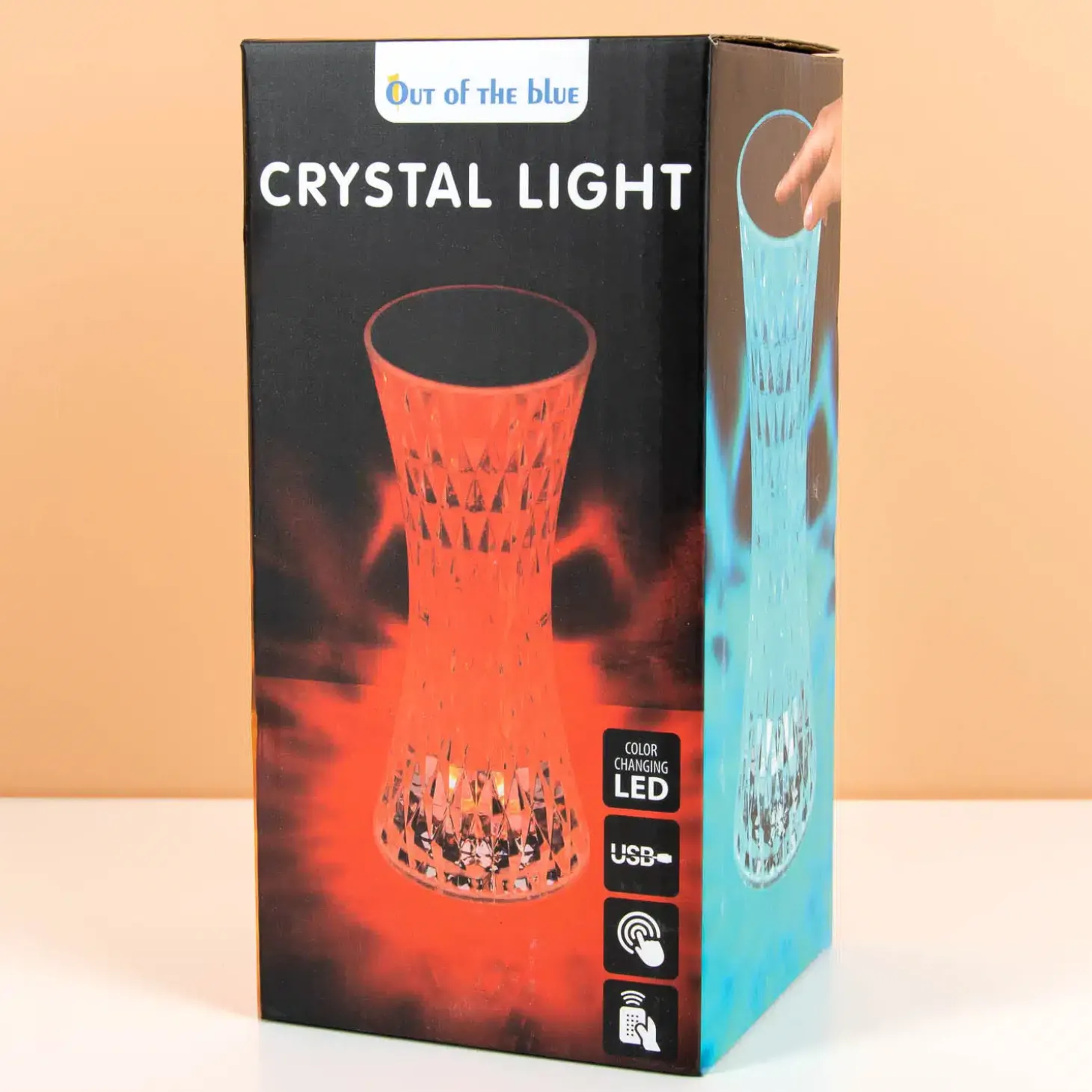 Kristallook ledlamp met gekleurde verlichting