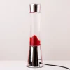 Lavalamp zilver met rode lava