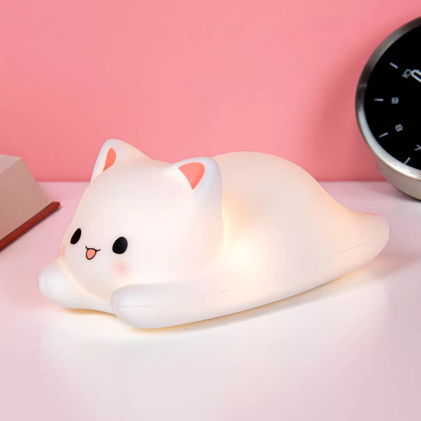 Liggende kat nachtlampje