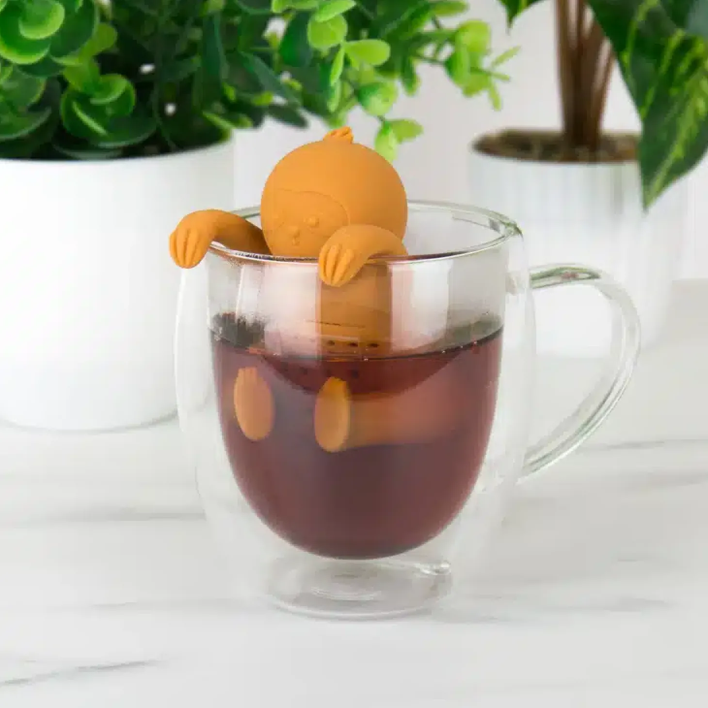 Luiaard tea infuser