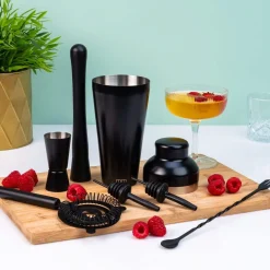 Matzwarte cocktailshakerset