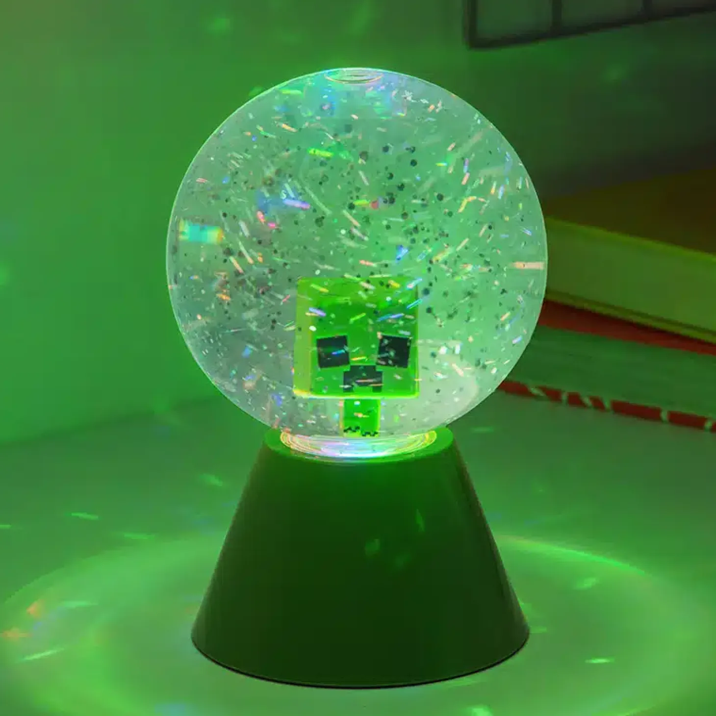 Minecraft LED glitter bal