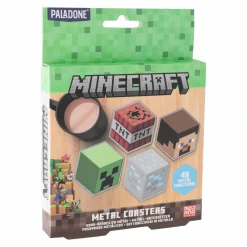 Minecraft Metalen onderzetters (set van 4)