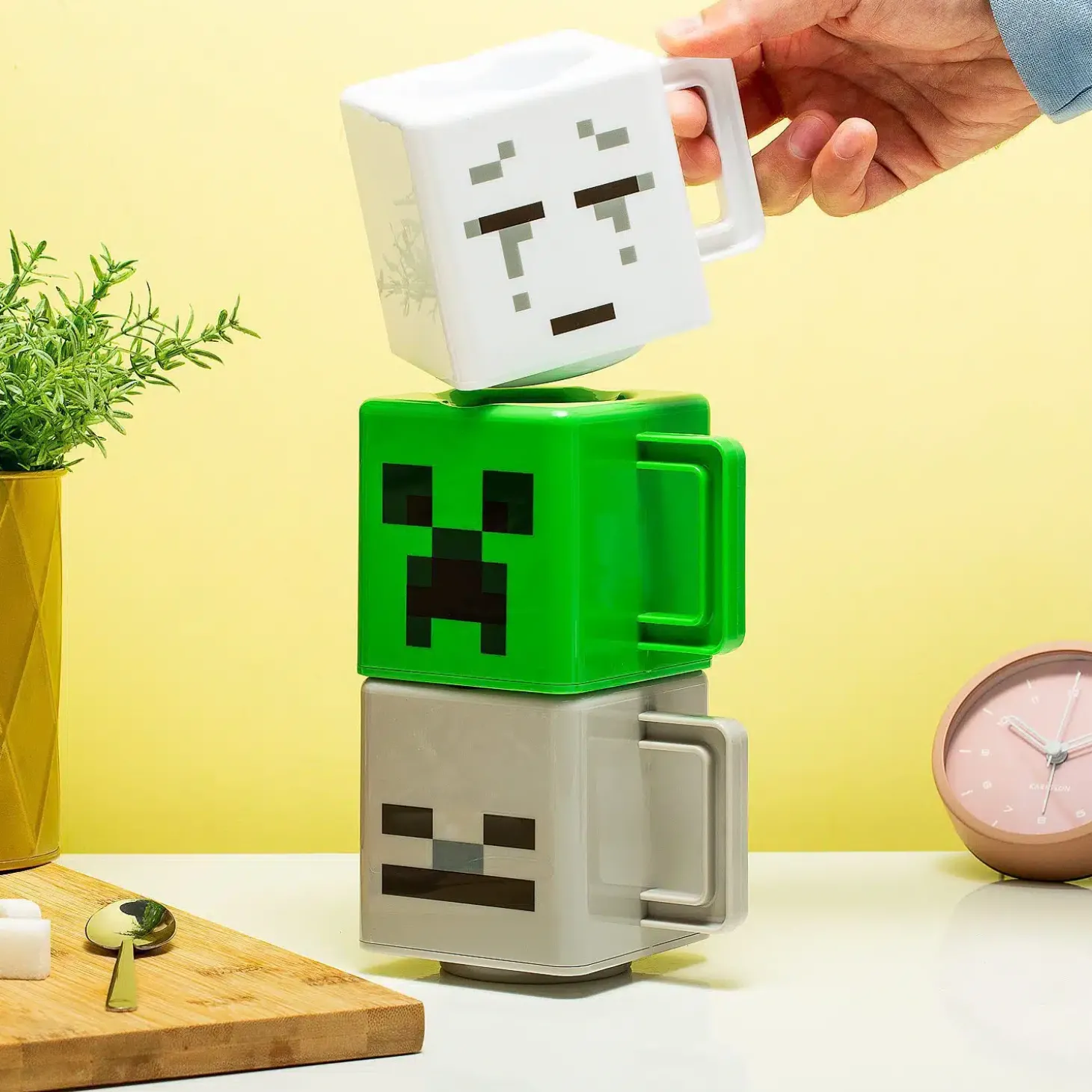 Minecraft Stapelbare mokken (set van 3)