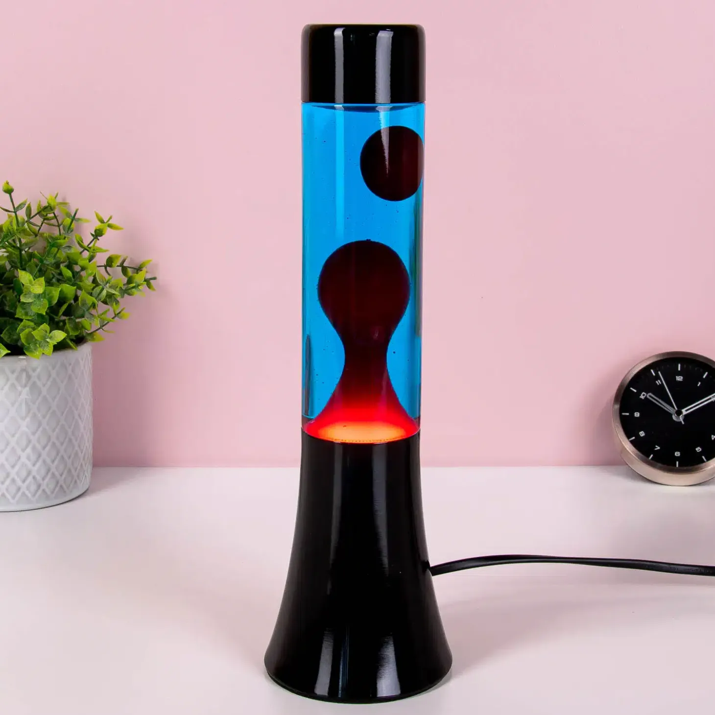 Mini lavalamp blauw en rood