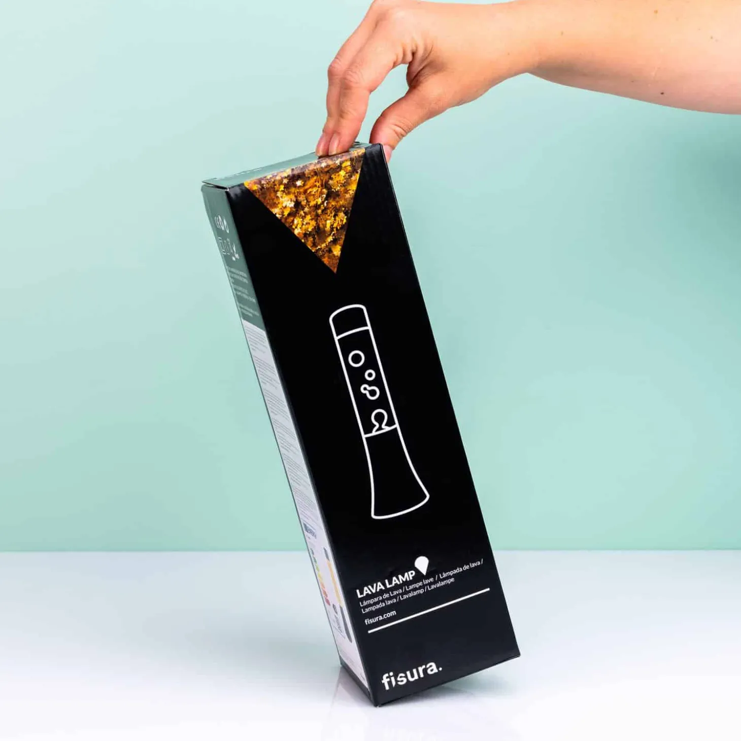Mini lavalamp met glitters