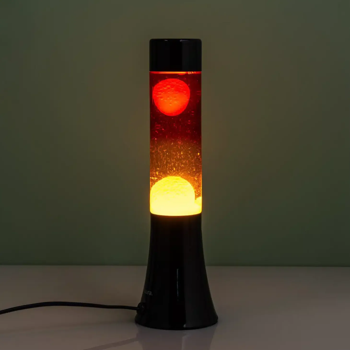 Mini lavalamp rood en geel
