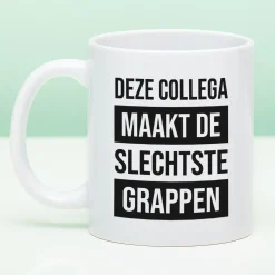 Mok Deze collega maakt de slechtste grappen