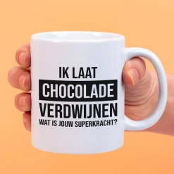 Mok Ik laat chocolade verdwijnen