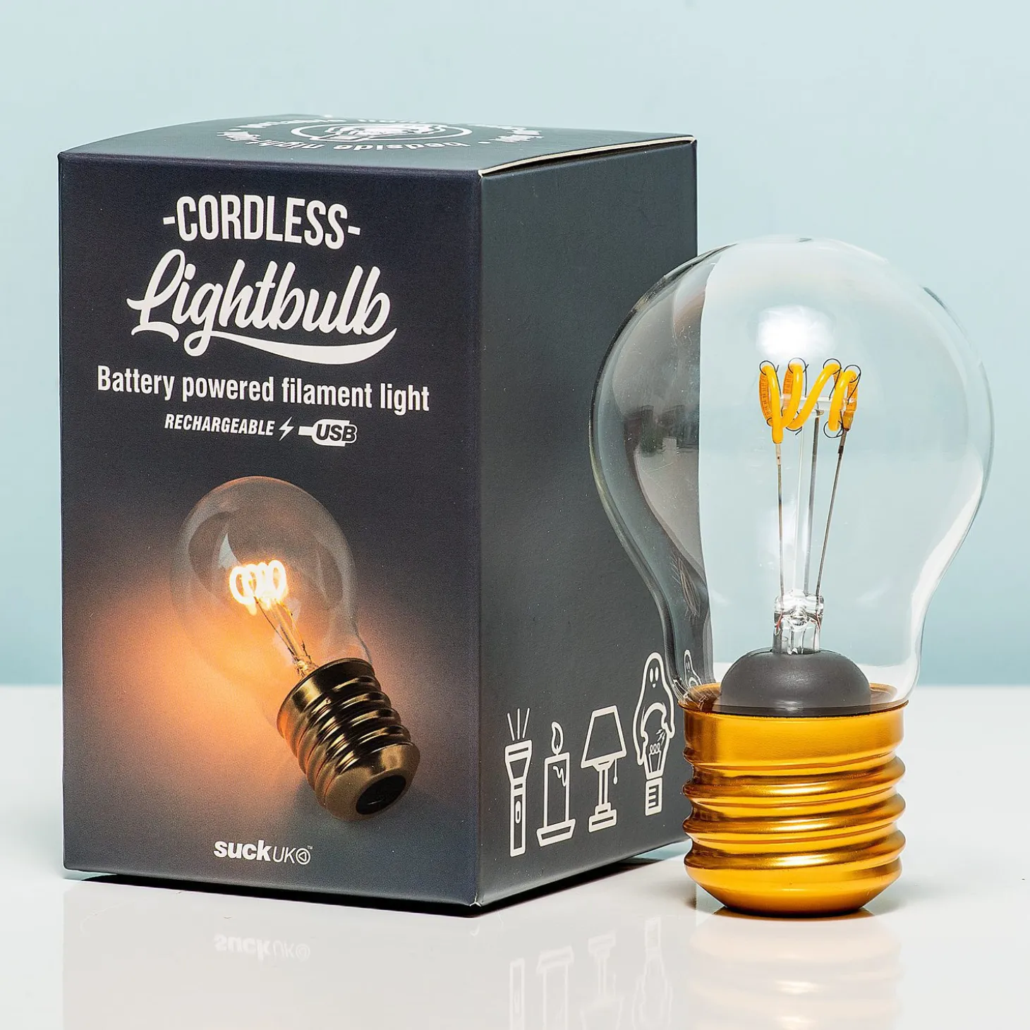 Oplaadbare LED filament lamp