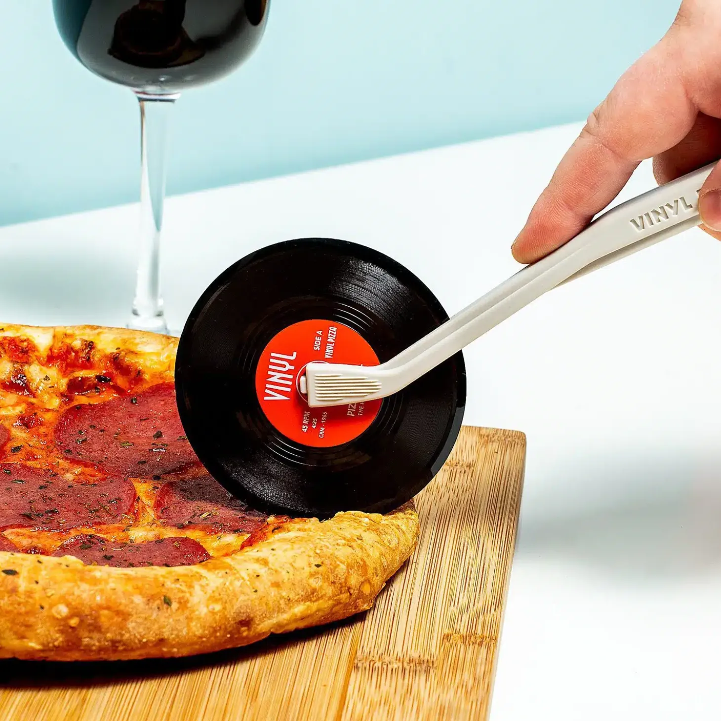 Platenspeler pizzasnijder