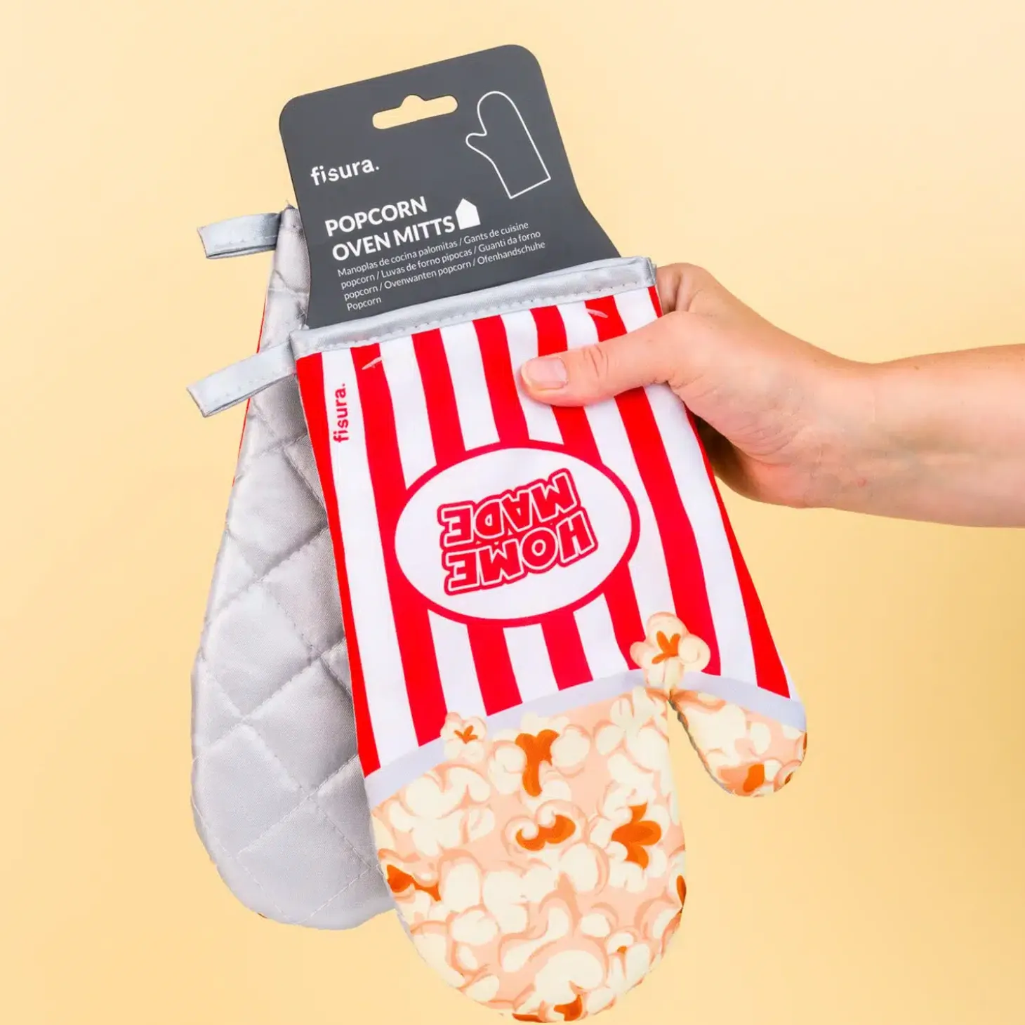 Popcorn ovenwanten (set van 2)