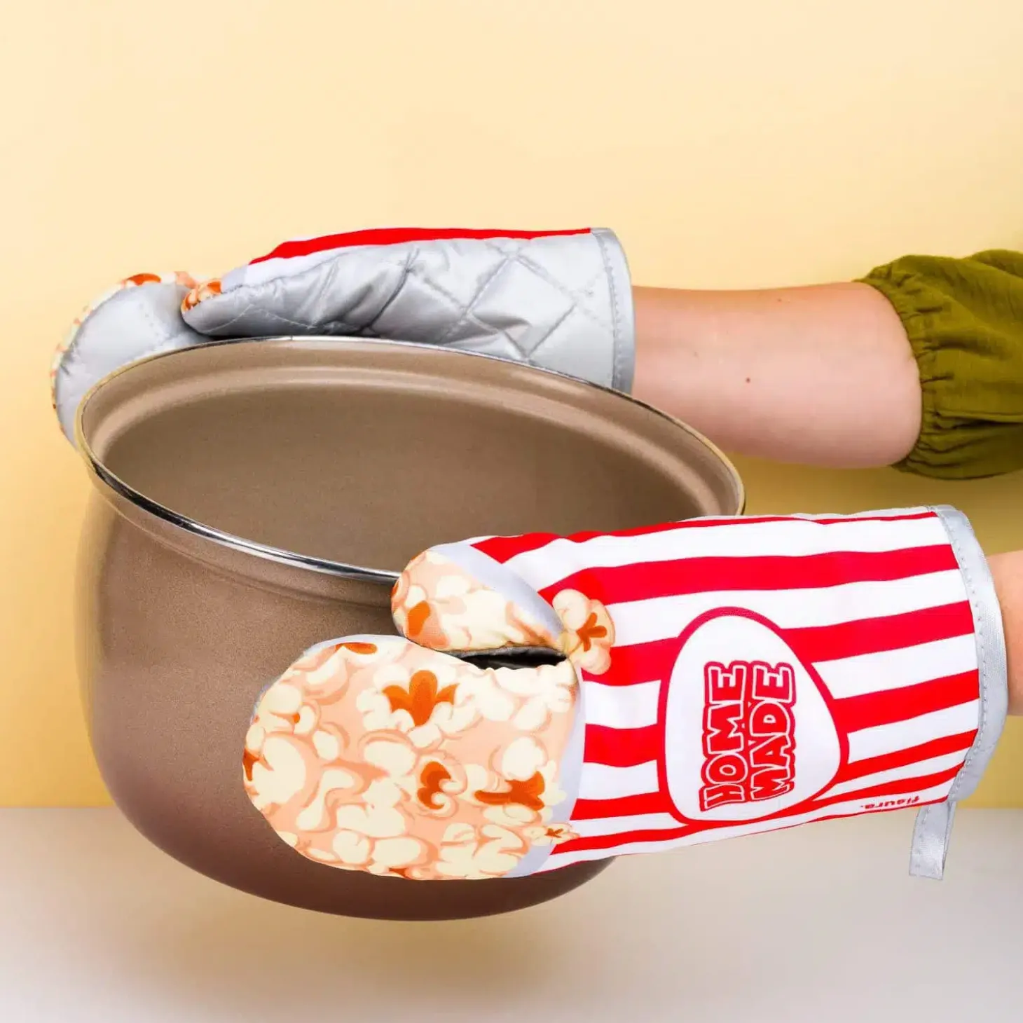 Popcorn ovenwanten (set van 2)