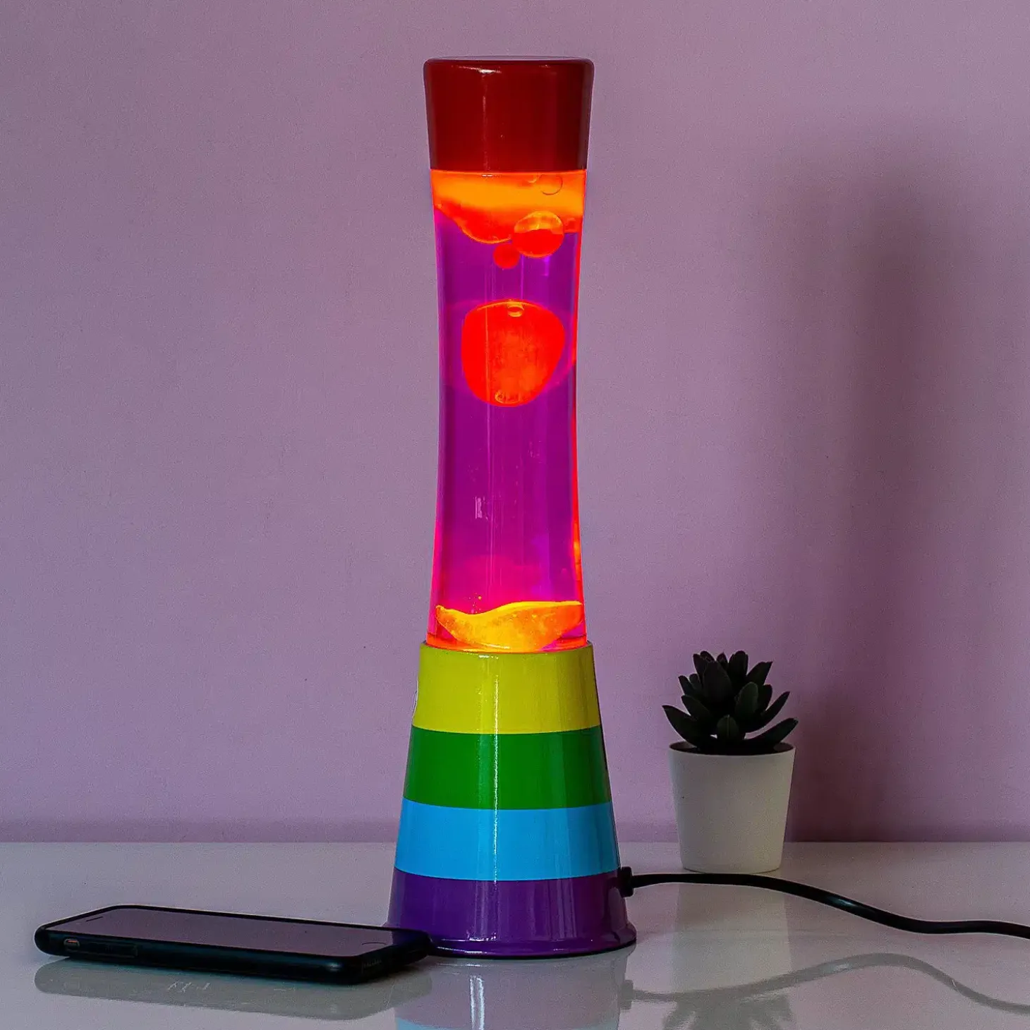 Regenboog lavalamp