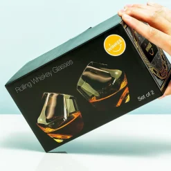 Rollende whiskeyglazen (set van 2)