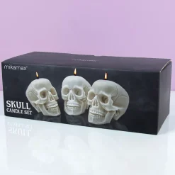 Schedel kaarsen (set van 3)