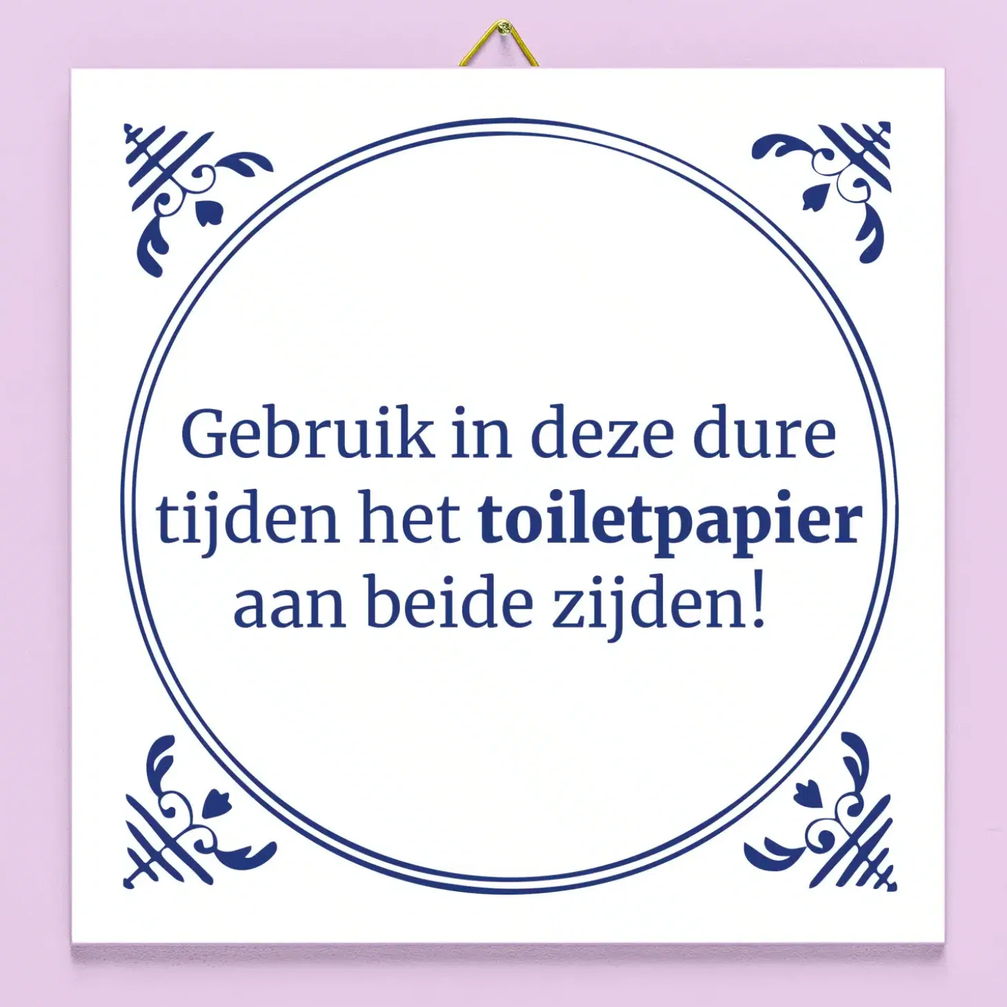 Tegeltje Dure tijden