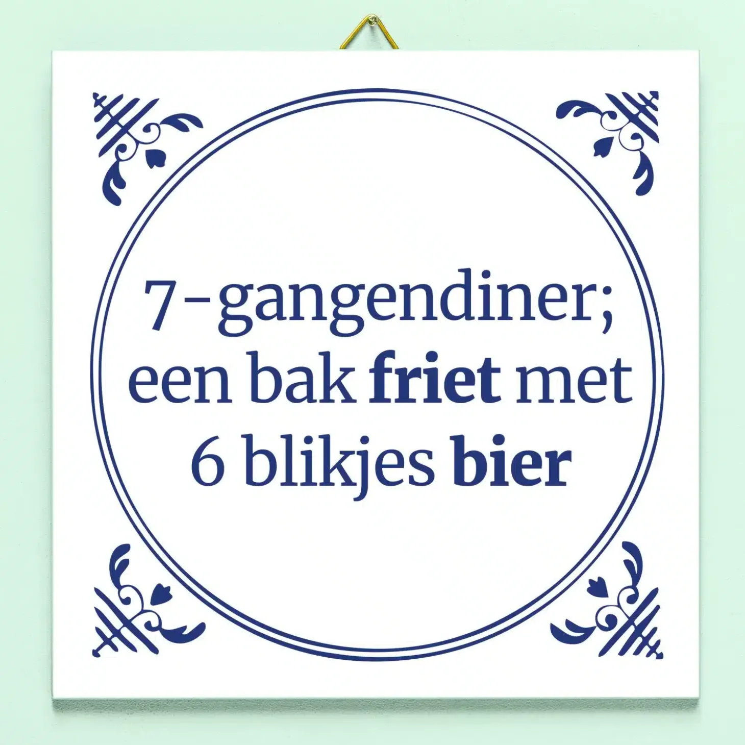 Tegeltje 7-gangendiner